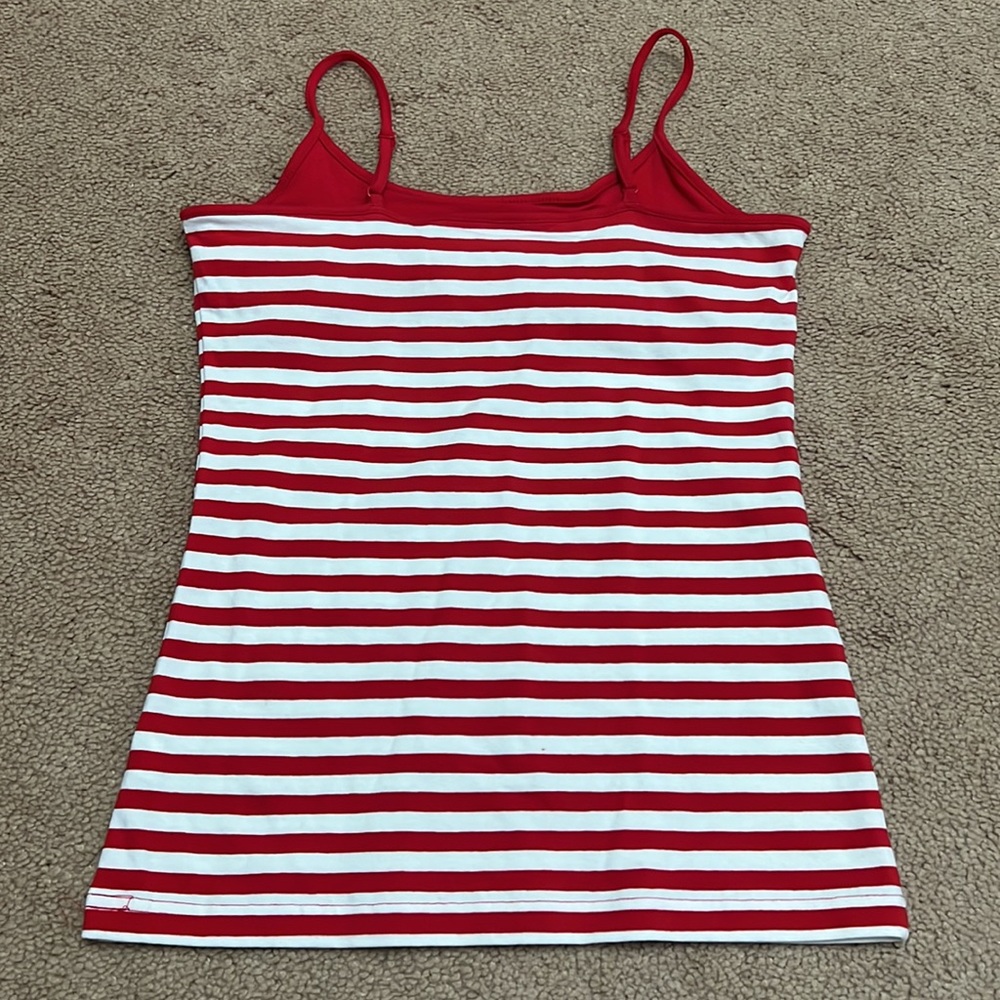NWT Gap Red & White Strip Cami Tank Top small - Picture 4 of 7